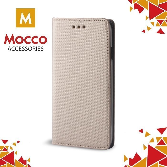 Telefoni ümbris Mocco Smart Magnet Book Case, sobib LG M200N K8 (2017) telefonile, kuldne hind ja info | Telefoni kaaned, ümbrised | kaup24.ee