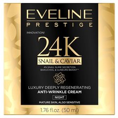 Крем ночной для зрелой кожи Evelina 24k Snail&Caviar 50 мл цена и информация | Кремы для лица | kaup24.ee