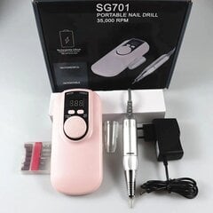 Беспроводная шлифовальная машинка для ногтей, 36 Вт, розовая цена и информация | Аппараты для маникюра и педикюра | kaup24.ee