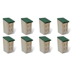 276007 vidaXL Butterfly Houses 8 pcs Wood 14x15x22 cm (2x41291) цена и информация | Скворечники, кормушки, клетки | kaup24.ee