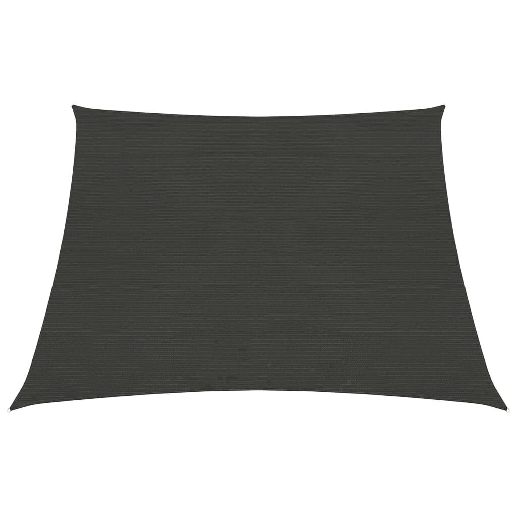 311104 vidaXL Sunshade Sail 160 g/m² Anthracite 3/4x3 m HDPE цена и информация | Päikesevarjud, markiisid ja alused | kaup24.ee