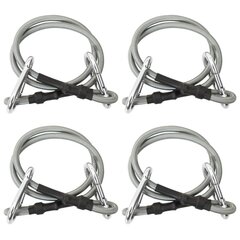 310252 vidaXL Ropes with Carabiner 4 pcs Rubber цена и информация | Зонты, маркизы, стойки | kaup24.ee