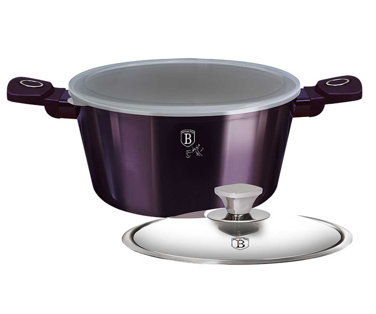 TITAANI POT 24cm BERLINGER HAUS BH-6629 PURPLE hind ja info | Potid ja kiirkeedupotid | kaup24.ee