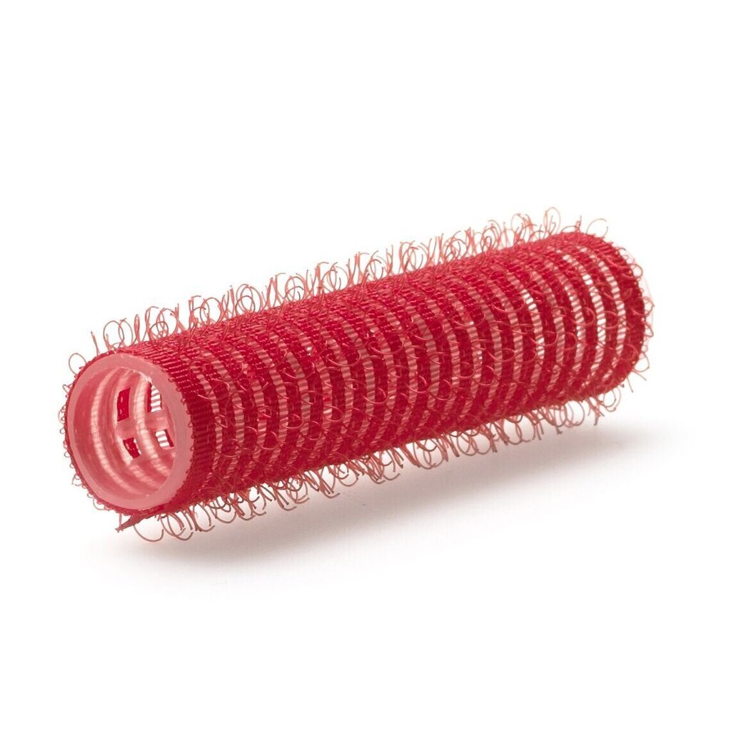 Juukserullid Bratt, Self grip red 13 mm цена и информация | Juukseharjad, kammid, juuksuri käärid | kaup24.ee