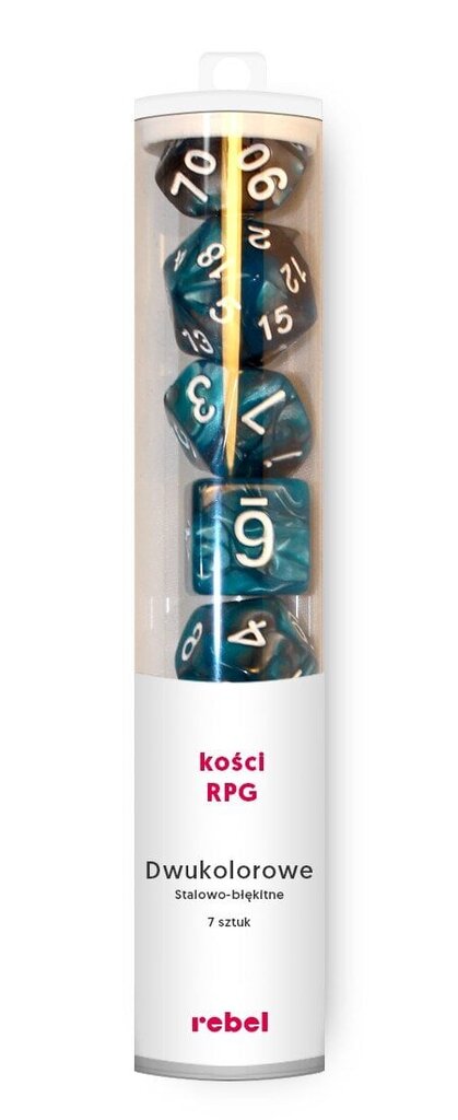 Täringud Rebel RPG Dice Set - Two Color - Steel and Blue цена и информация | Lauamängud ja mõistatused | kaup24.ee