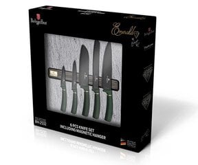 Berlinger Haus набор ножей из 5 шт. с магнитной полоской BH-2532 Emerald цена и информация | Подставка для ножей Tescoma Woody, 21 см | kaup24.ee