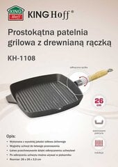 Malmist grillpann kinghoff kh-1108 26cm hind ja info | Pannid | kaup24.ee