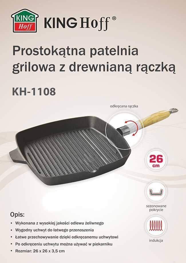Malmist grillpann kinghoff kh-1108 26cm цена и информация | Pannid | kaup24.ee