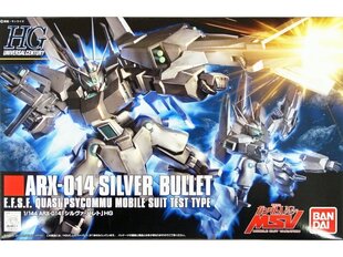 Пластиковая сборная модель Gunpla Bandai - HGUC Gundam ARX-014 Silver Bullet, 1/144, 55755 цена и информация | Конструкторы и кубики | kaup24.ee