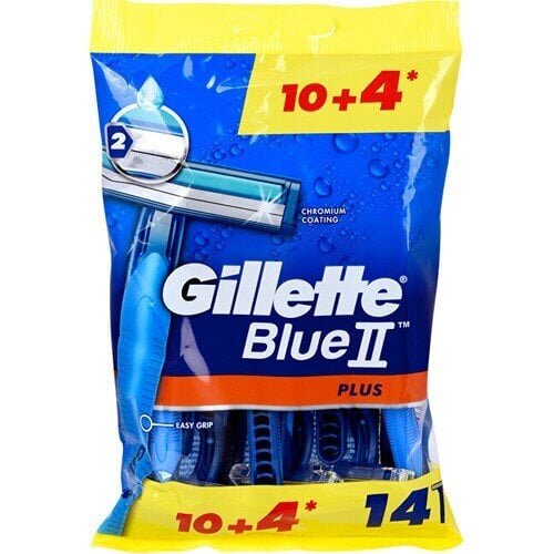 Gillette Meeste ühekordsed pardlid Gillette Blue 2 Plus 10 + 4 tk hind ja info | Raseerimisvahendid | kaup24.ee