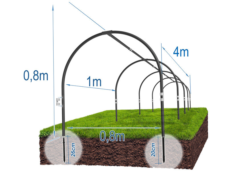 Taimelava ilma katteta, 4 m hind ja info | Kasvuhooned | kaup24.ee