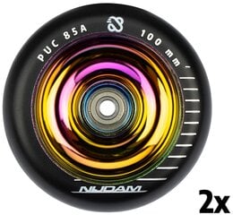 Колеса для скутера Schreuders Full Neo Chrome 100x24 мм, черные цена и информация | Самокаты | kaup24.ee