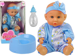 Nukk Blue Baby Doll Potty Drink Pee, 24 cm цена и информация | Игрушки для девочек | kaup24.ee