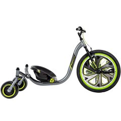 Kolmerattaline ratas Huffy Green Machine Drift Trike, hall / roheline / must hind ja info | Kolmerattalised jalgrattad | kaup24.ee