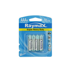 Patareid Raymax AAA, 4 tk hind ja info | Patareid | kaup24.ee