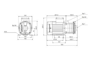 Moodulpumba Grundfos CM3-4 A-R-A-E-AQQE C-A-A-N hind ja info | Puhta vee pumbad | kaup24.ee