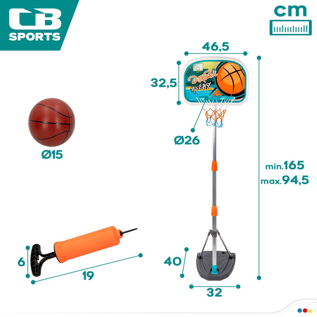 Korvpallikorv palliga 1,65 m CB Sports, 3 + цена и информация | Vabaõhumängud | kaup24.ee