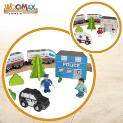 Деревянная железная дорога Woomax, 50шт, 3+ цена и информация | Игрушки для мальчиков | kaup24.ee