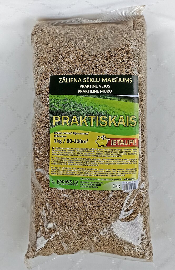 Muruseemnesegu Praktiline, 1 kg hind ja info | Murusegud | kaup24.ee