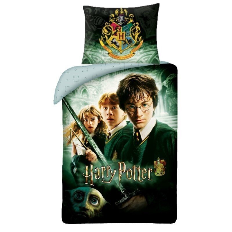 Harry Potter voodipesukomplekt Lumos, 140x200, 2-osaline цена и информация | Beebide ja laste voodipesu | kaup24.ee
