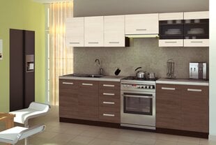 Комплект кухонных шкафчиков Halmar Amanda, коричневый цена и информация | Кухонные гарнитуры | kaup24.ee