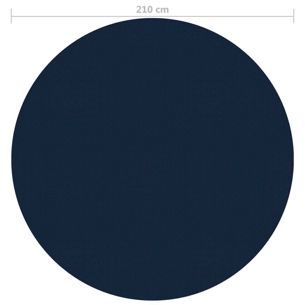 vidaXL ujuv PE ümmargune basseinikile, 210 cm, must ja sinine hind ja info | Basseinitehnika | kaup24.ee