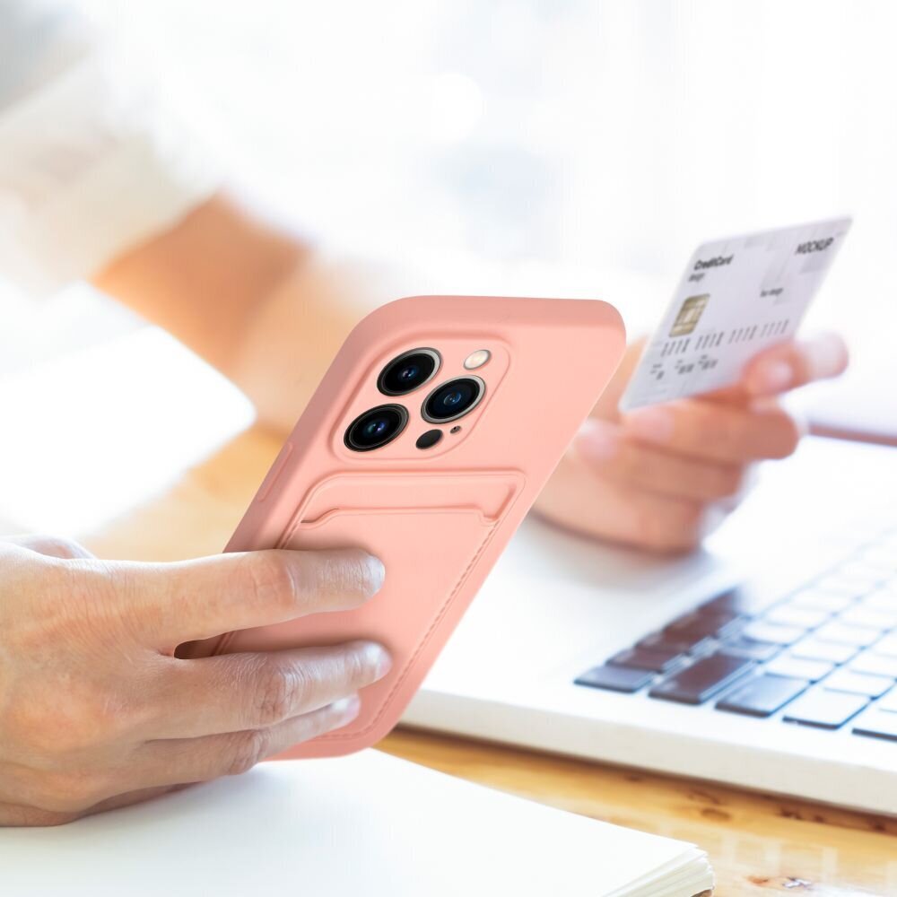 Telefoniümbris Forcell Card sobib iPhone 13, roosa hind ja info | Telefoni kaaned, ümbrised | kaup24.ee