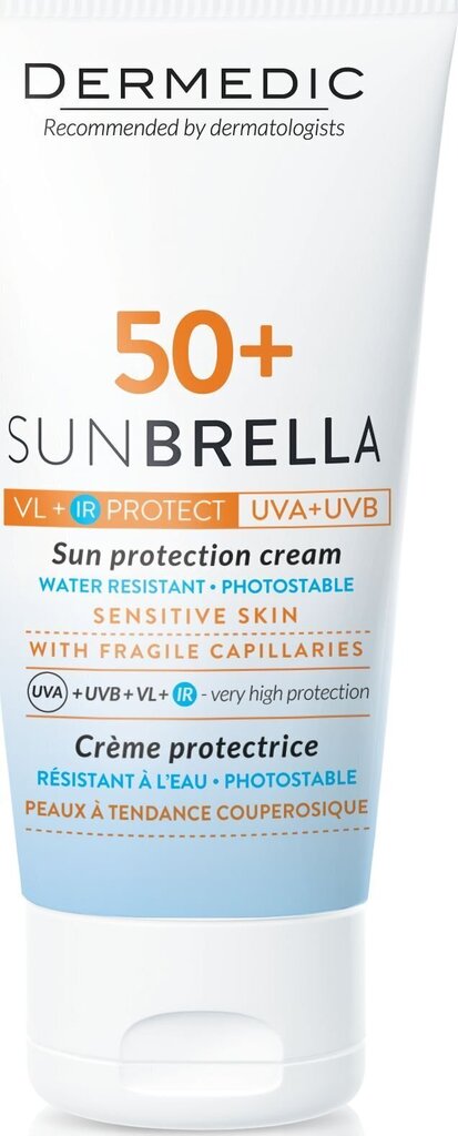 DERMEDIC päikesekaitsekreem SUNBRELLA, SPF 50+ nähtavate kapillaaridega nahale, 50 g hind ja info | Päikesekreemid | kaup24.ee