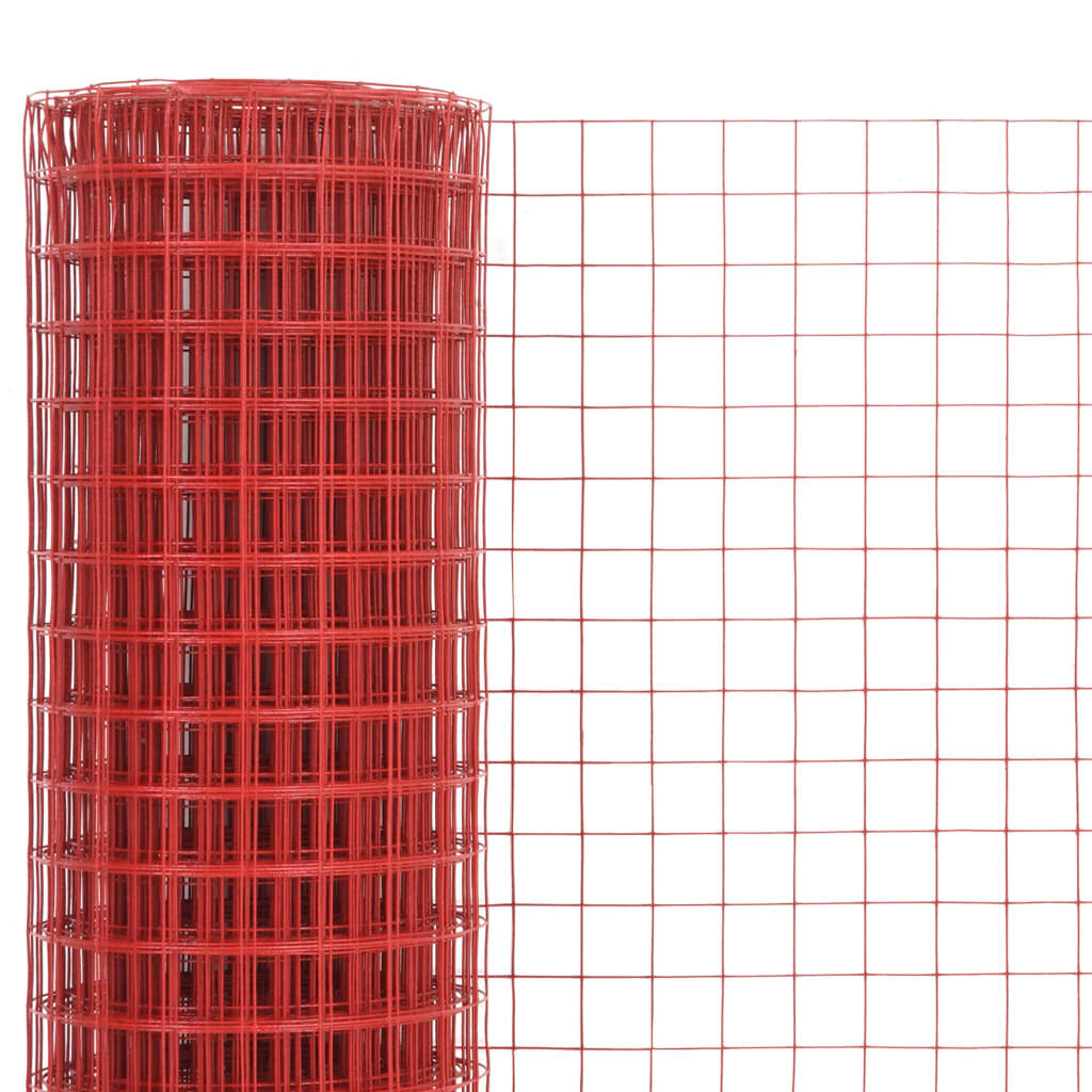 vidaXL kanade traataed teras, PVC kattega 10 x 1 m, punane цена и информация | Aiad ja tarvikud | kaup24.ee