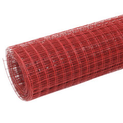 vidaXL kanade traataed teras, PVC kattega 10 x 1 m, punane hind ja info | Aiad ja tarvikud | kaup24.ee