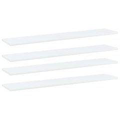 vidaXL riiuliplaadid 4 tk, valge, 100x20x1,5 cm, puitlaastplaat цена и информация | Полки | kaup24.ee