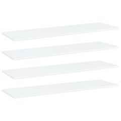 vidaXL riiuliplaadid 4 tk, valge, 100x30x1,5 cm, puitlaastplaat hind ja info | Riiulid | kaup24.ee