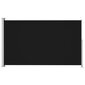 vidaXL lahtitõmmatav terrassi külgsein, 220 x 300 cm, must цена и информация | Päikesevarjud, markiisid ja alused | kaup24.ee