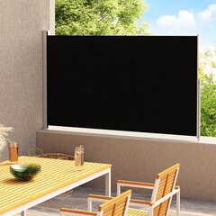 vidaXL lahtitõmmatav terrassi külgsein, 220 x 300 cm, must цена и информация | Зонты, маркизы, стойки | kaup24.ee