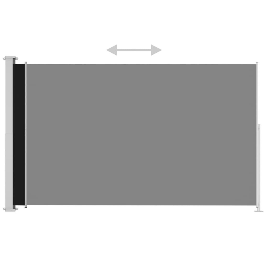 vidaXL lahtitõmmatav terrassi külgsein, 220 x 300 cm, must цена и информация | Päikesevarjud, markiisid ja alused | kaup24.ee