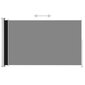 vidaXL lahtitõmmatav terrassi külgsein, 220 x 300 cm, must hind ja info | Päikesevarjud, markiisid ja alused | kaup24.ee