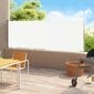vidaXL lahtitõmmatav terrassi külgsein, 220 x 500 cm, kreemjas hind ja info | Päikesevarjud, markiisid ja alused | kaup24.ee
