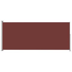 vidaXL lahtitõmmatav terrassi külgsein, 220 x 500 cm, pruun hind ja info | Päikesevarjud, markiisid ja alused | kaup24.ee