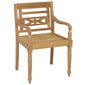 vidaXL Batavia toolid patjadega, 4 tk, tiikpuu hind ja info | Aiatoolid | kaup24.ee