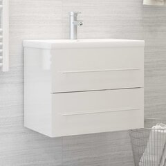 vidaXL valamukapp, kõrgläikega valge, 60x38,5x48 cm, puitlaastplaat цена и информация | Шкафчики для ванной | kaup24.ee