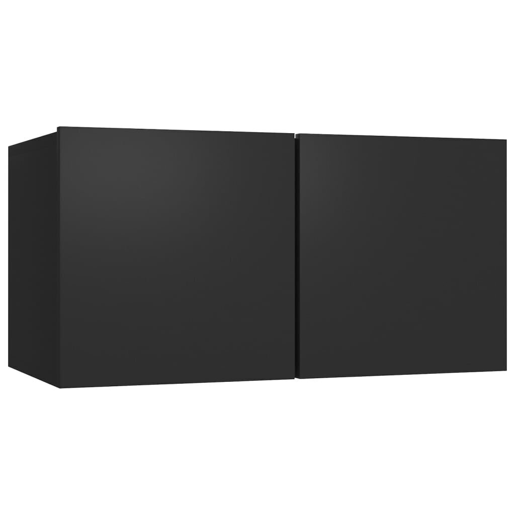 vidaXL 6-osaline telerikappide komplekt, must, puitlaastplaat hind ja info | TV alused | kaup24.ee