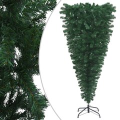 vidaXL tagurpidi kunstkuust LEDide ja kuulidega, 120cm hind ja info | Jõulukaunistused | kaup24.ee