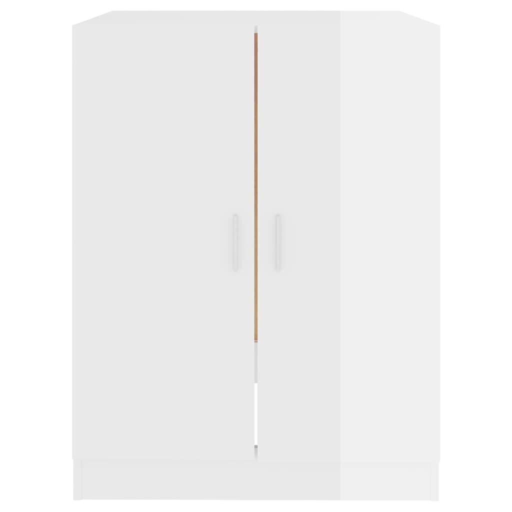 vidaXL pesumasinakapp, kõrgläikega valge, 71 x 71,5 x 91,5 cm hind ja info | Vannitoakapid | kaup24.ee