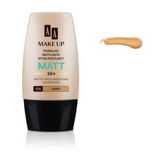 Matistav jumestuskreem AA Make Up Matt Foundation 30 ml, 105 Sand цена и информация | Пудры, базы под макияж | kaup24.ee