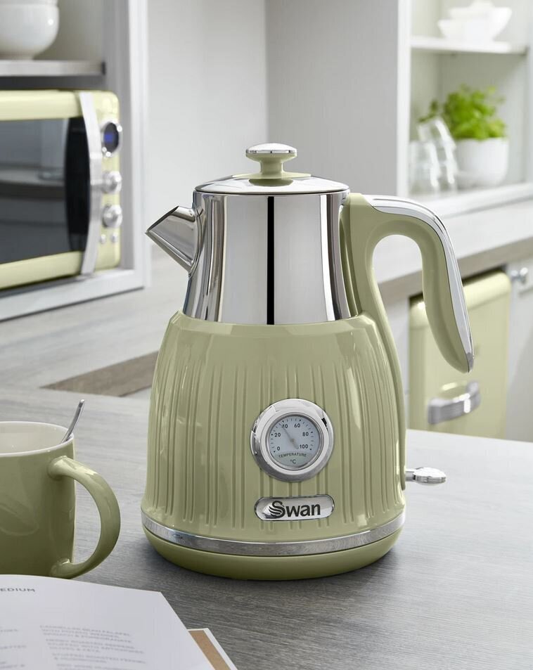 Swan SK31040GN electric kettle 1.5 L Green 3000 W цена и информация | Veekeetjad | kaup24.ee