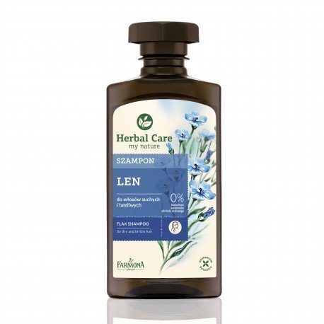 Šampoon kuivadele ja habrastele juustele Farmona Herbal Care su linu 330 ml hind ja info | Šampoonid | kaup24.ee