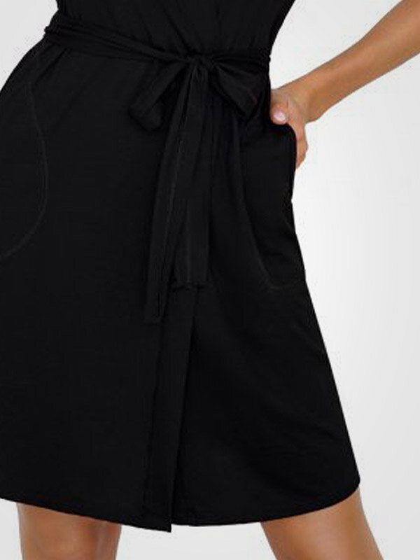Donna viskoosist hommikumantel varrukatega öösärk "Felice Black" hind ja info | Naiste hommikumantlid | kaup24.ee