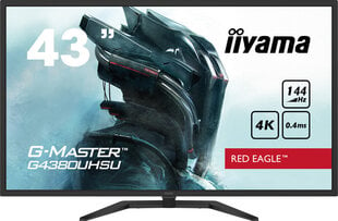 43" 4K UHD mänguri monitor iiyama G-MASTER G4380UHSU-B1 hind ja info | Iiyama Monitorid ja monitori kinnitused | kaup24.ee