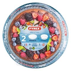 Ahjunõude komplekt Pyrex Bake&Enjoy Läbipaistev Borosilikaatklaas (Ø 28 cm) (2 pcs) цена и информация | Формы, посуда для выпечки | kaup24.ee