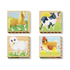 Quercetti Four Puzzle Farm Animals, 80712 Li hind ja info | Imikute mänguasjad | kaup24.ee